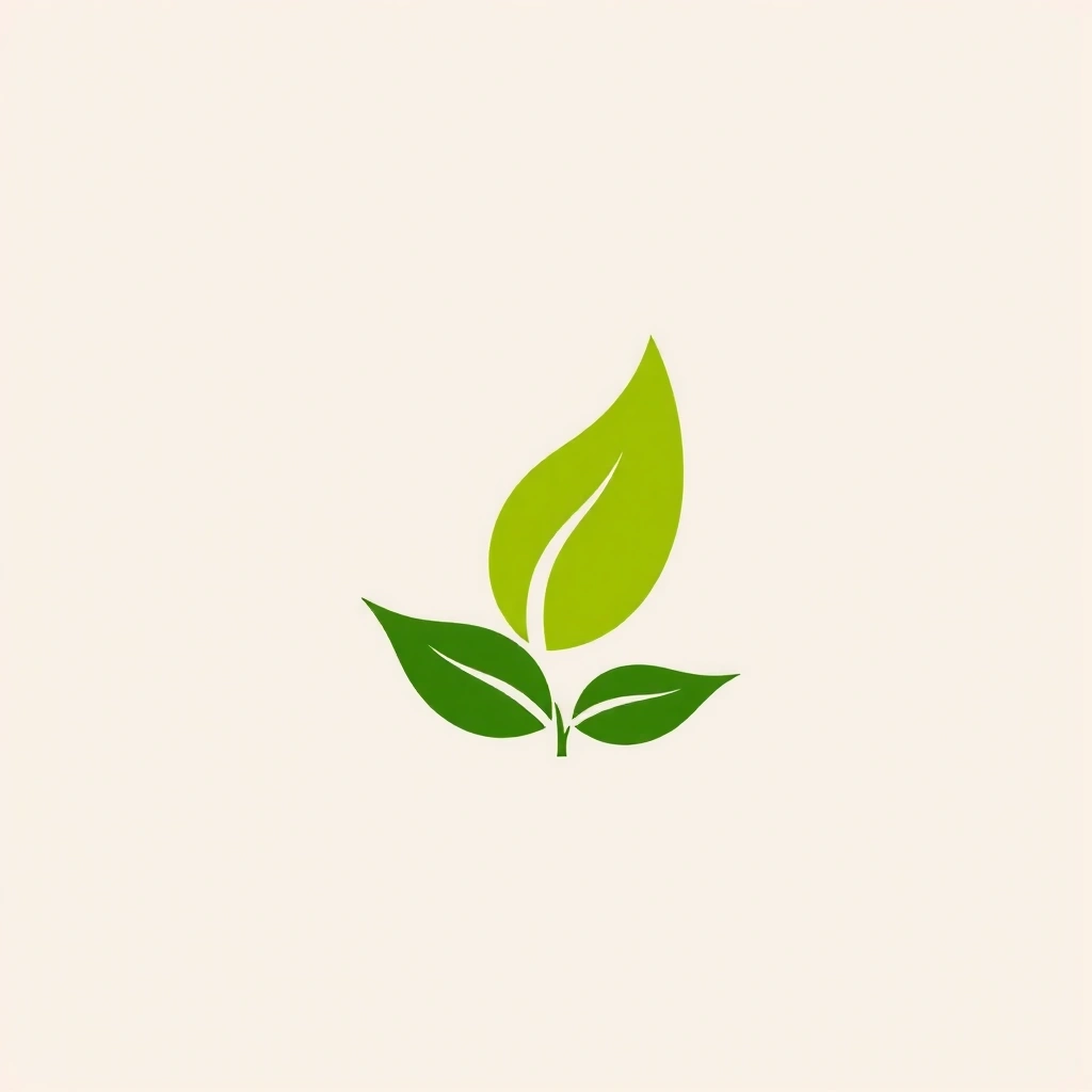 Icon representing nature with a stylized leaf or tree.