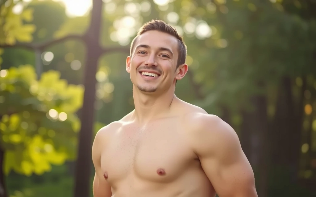 Man in peak physical condition, representing vitality and strength from natural supplements.